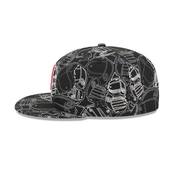 Pictured is this MLB Cap Scramble Boston Red Sox 59FIFTY Fitted cap in black. 6