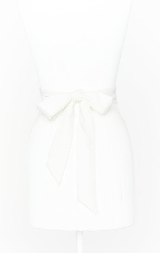 Bridesmaid Sash ~ White Stretch