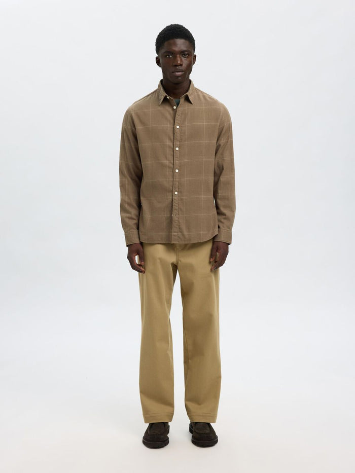 Brown Brushed Flannel Shirt