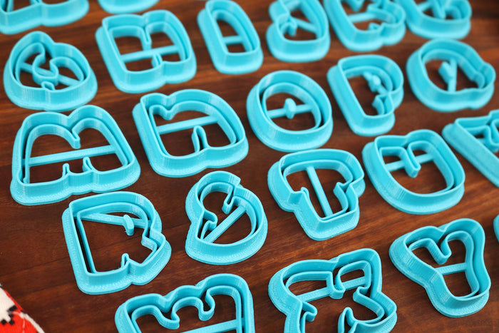 Bubble Graffiti FONT Cookie Cutters - Rounded Street Letters - Fondant Letters, Letters for Cake Decorating - Street Art - Graffiti Letters