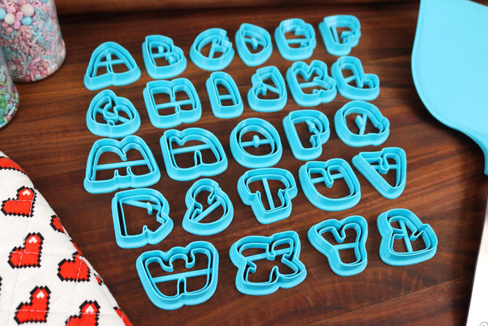 Bubble Graffiti FONT Cookie Cutters - Rounded Street Letters - Fondant Letters, Letters for Cake Decorating - Street Art - Graffiti Letters