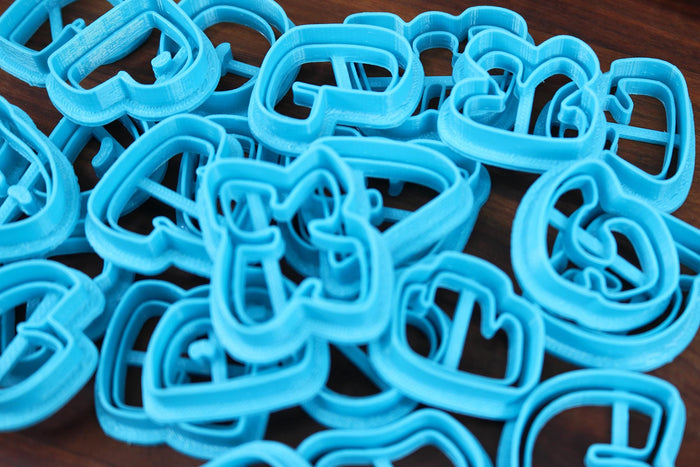 Bubble Graffiti FONT Cookie Cutters - Rounded Street Letters - Fondant Letters, Letters for Cake Decorating - Street Art - Graffiti Letters