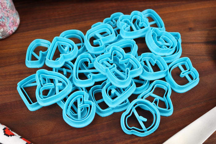 Bubble Graffiti FONT Cookie Cutters - Rounded Street Letters - Fondant Letters, Letters for Cake Decorating - Street Art - Graffiti Letters