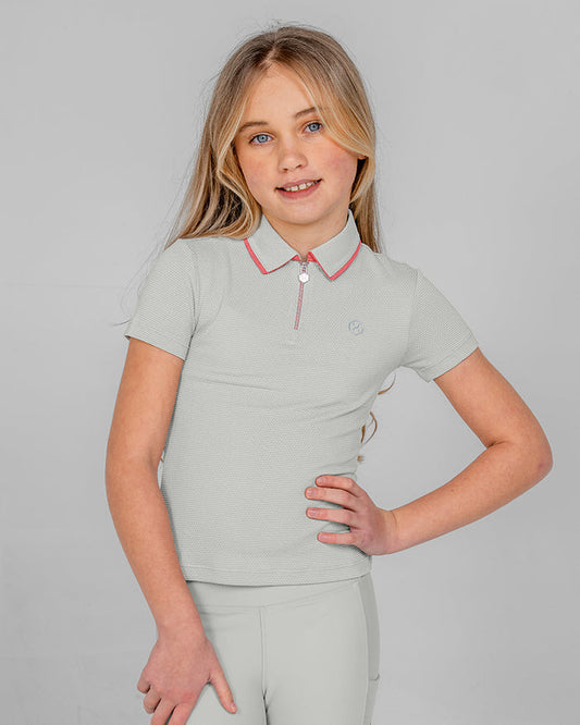 Calypso Kids Short Sleeve Polo - Shell Grey