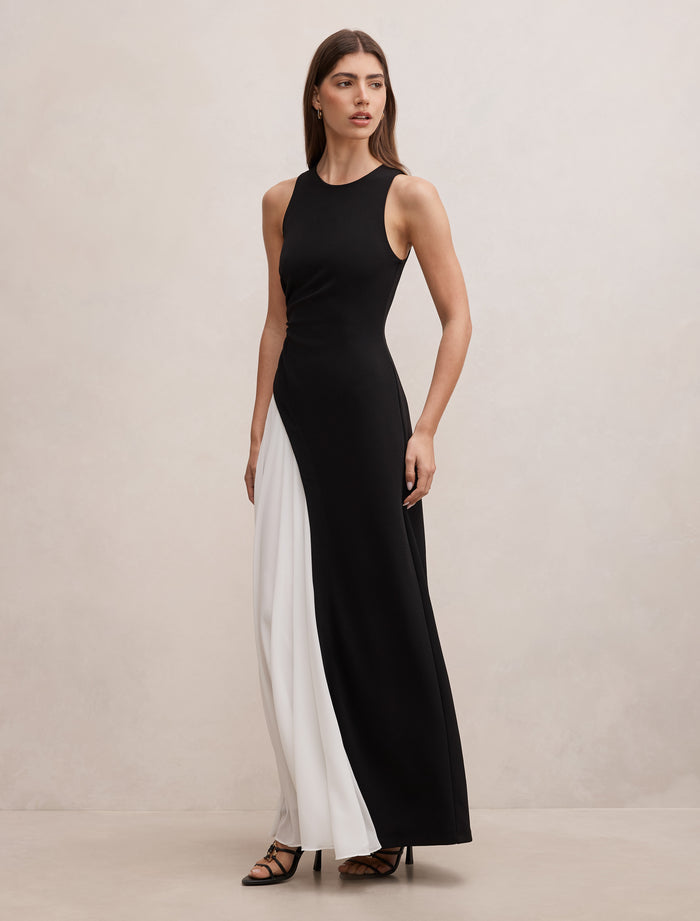 Candace Halter Contrast Maxi Dress Forever New