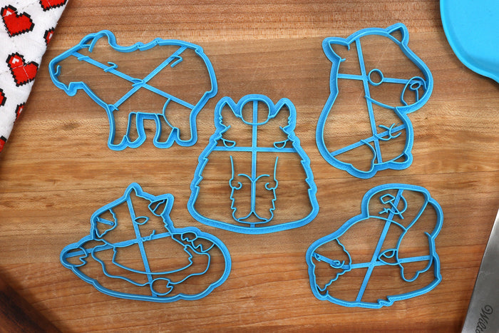 Capybarra Cookie Cutters - Orange Capybara, Soaking Capybara, Capybara Outline - Capybara gift