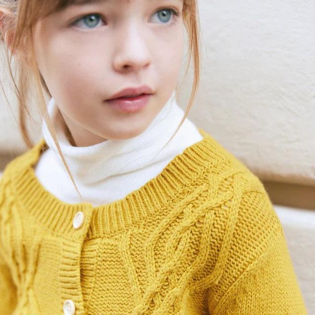 Cardigan Bernard Jaune Retro