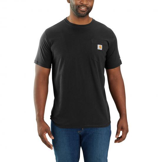 Carhartt Force relaxed fit midweight pocket t-shirt in black, big and tall sizes available