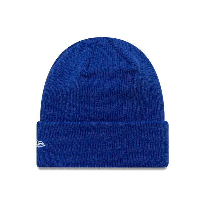 Pictured is this Youth Core Chelsea FC Lion Crest Cuff Knit Beanie in blue. 2