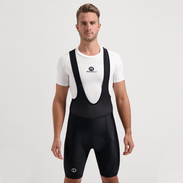 Rogelli Core korte fietsbroek heren zwart gedragen voorkant.