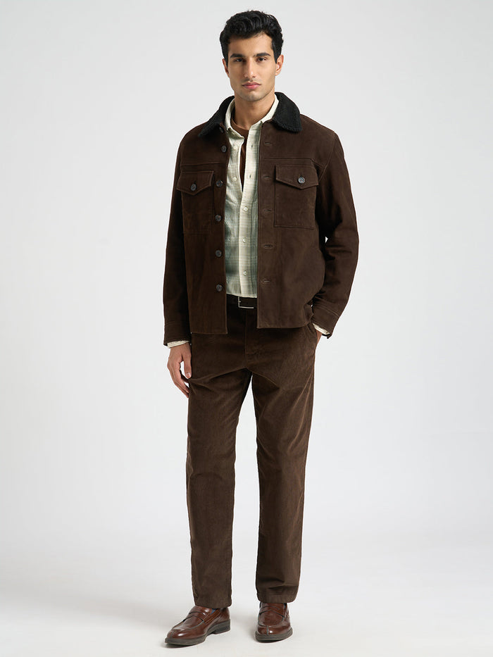 Cotton Check Shirt - Beige