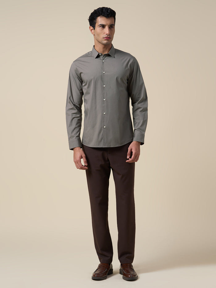 Cotton Regular Fit Shirt - Grey