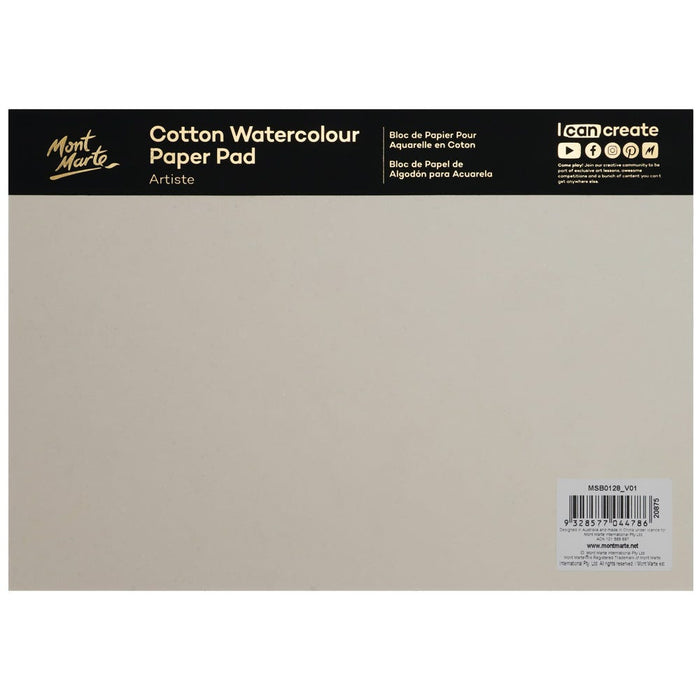 Cotton Watercolour Paper Artiste 200gsm A4 (11.7 x 8.3in) 10 Sheets