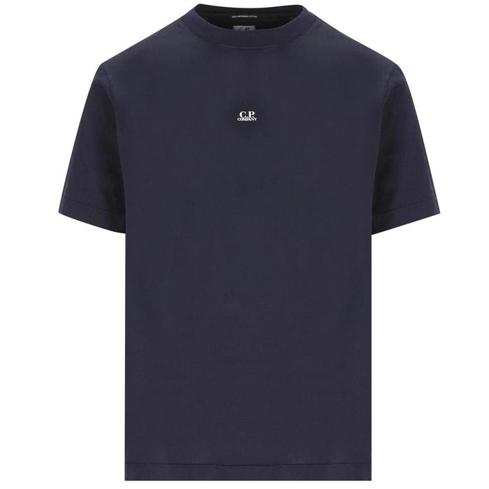 CP Company Navy Blue 70/2 Logo Print Cotton Short Sleeve T-Shirt