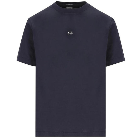 CP Company Navy Blue 70/2 Logo Print Cotton Short Sleeve T-Shirt