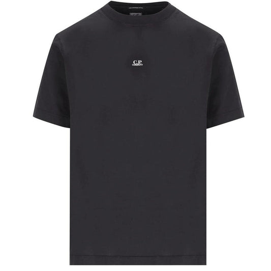 CP Company Black 30/1 Logo Print Cotton Short Sleeve T-Shirt