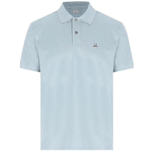 CP Company Light Blue Stretch Cotton Piquet Polo Shirt