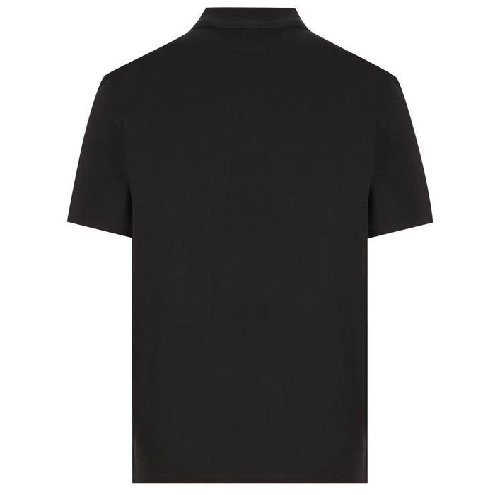 CP Company Black Stretch Cotton Piquet Polo Shirt