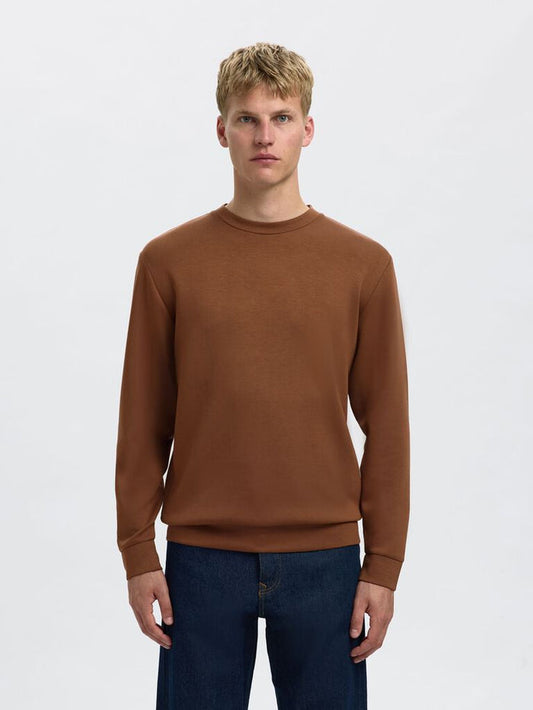 Crew Neck Sweatshirt - Brown