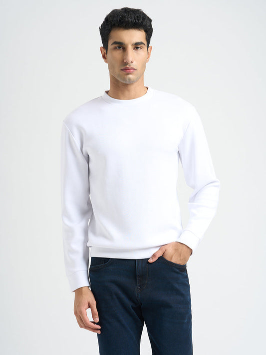 Crew Neck Sweatshirt - White