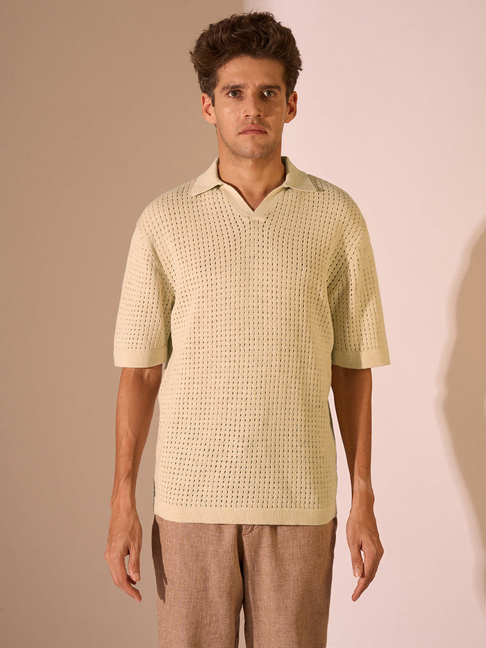 Crochet Organic Cotton Polo