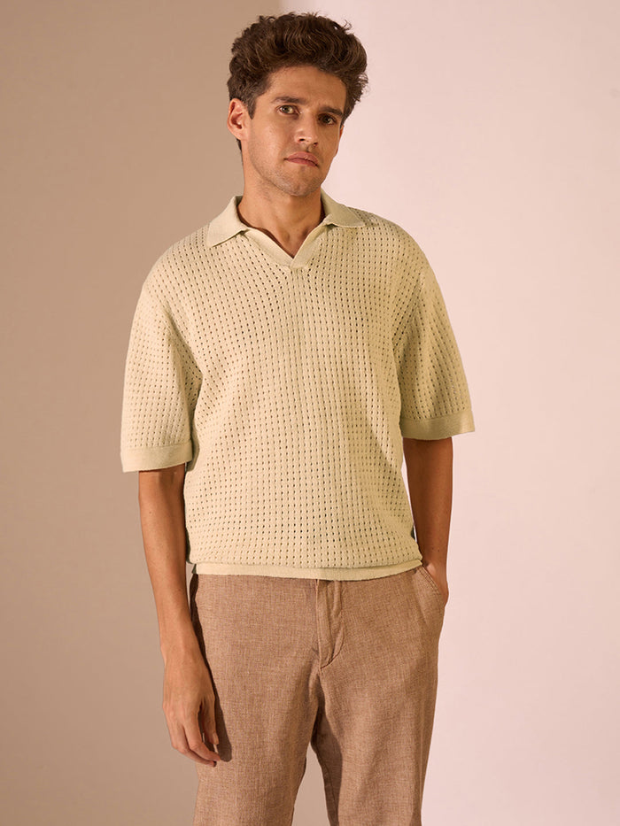Crochet Organic Cotton Polo