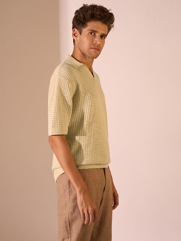 Crochet Organic Cotton Polo