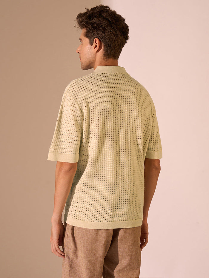 Crochet Organic Cotton Polo