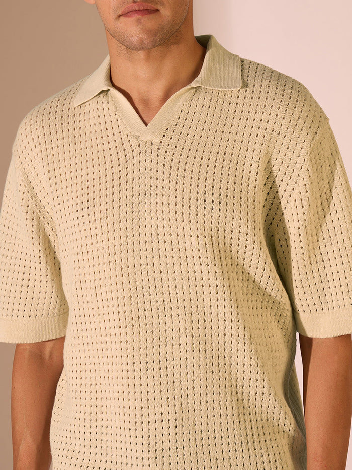 Crochet Organic Cotton Polo