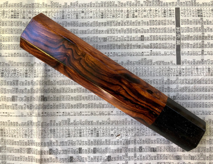 Custom Japanese Knife handle (wa handle) for 165-210mm - Figured Ironwood
