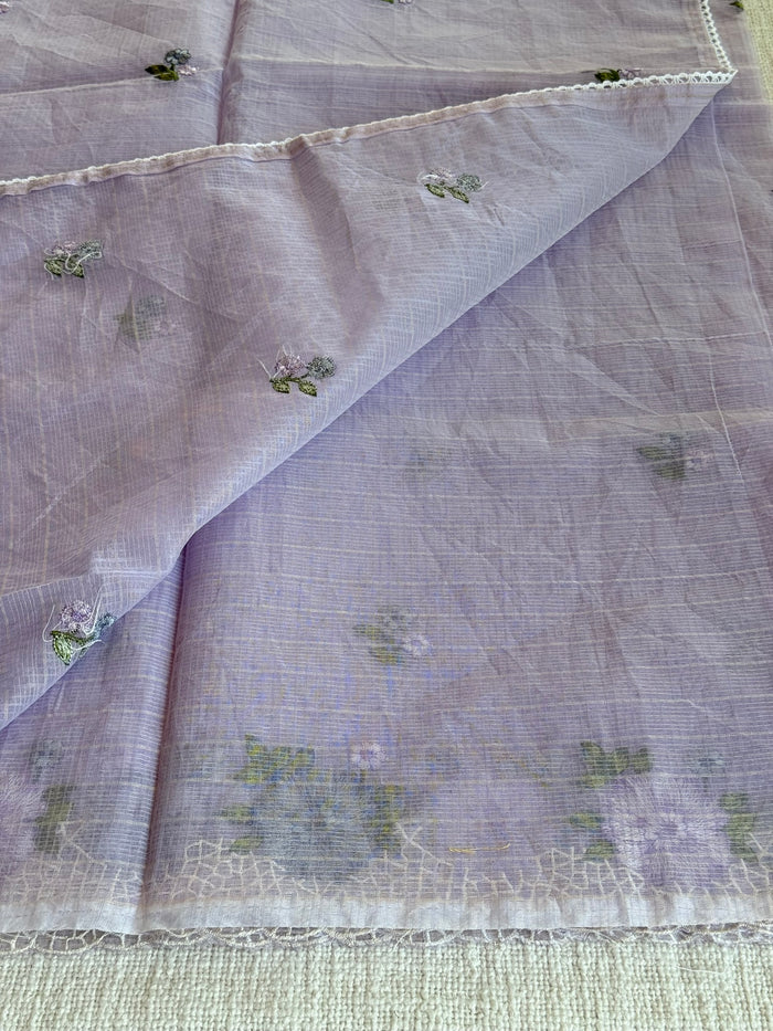 Cut work Embroidery super net saree