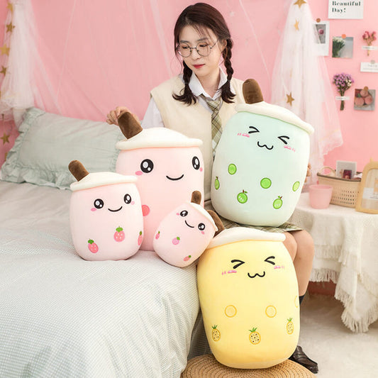 Cute Pearl Milk Tea Pillow Plush Toy | Soft Bubble Tea Pillow Plush