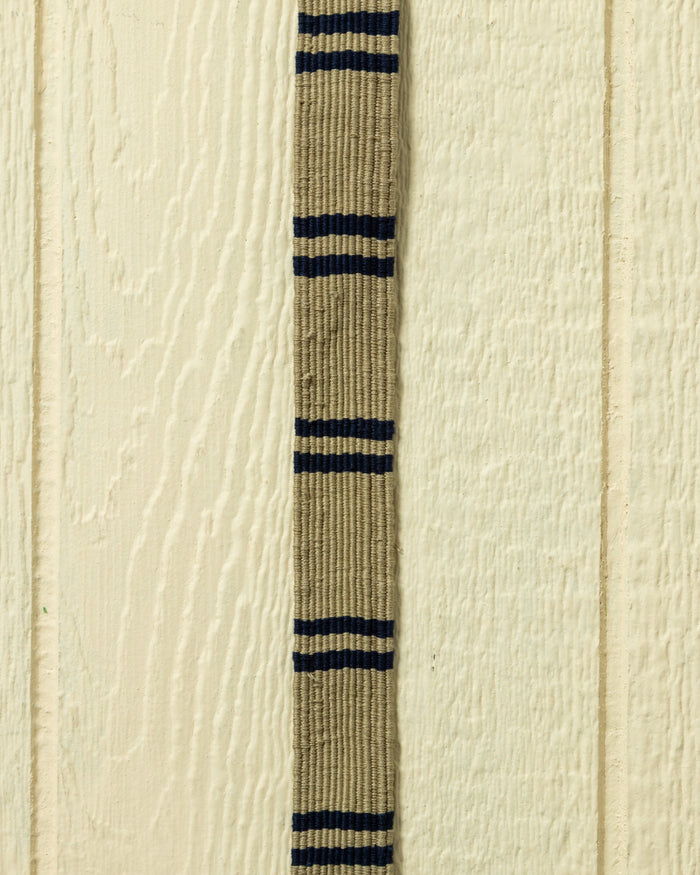 D-Ring Belt in Khaki/Navy Regimental Stripe