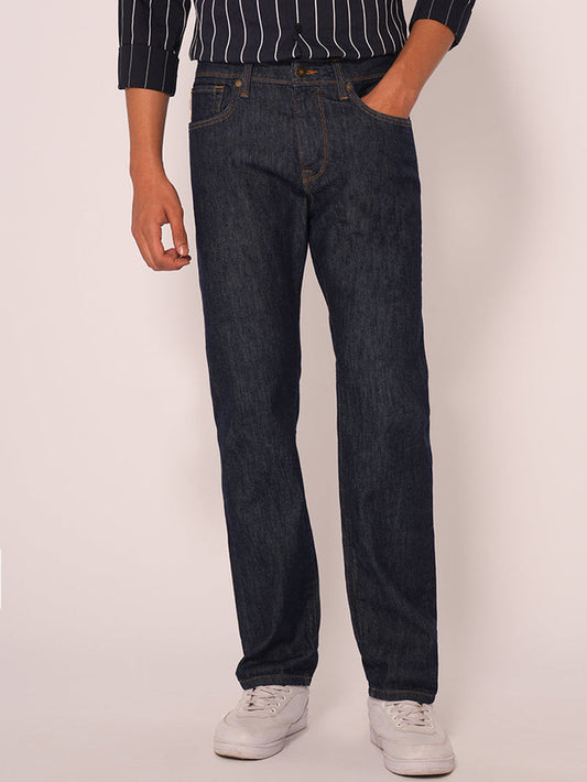 Dark Blue Straight Fit Jeans