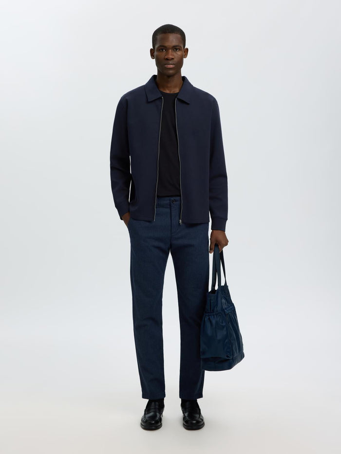 Dark Blue Zip-Up Sweat Jacket