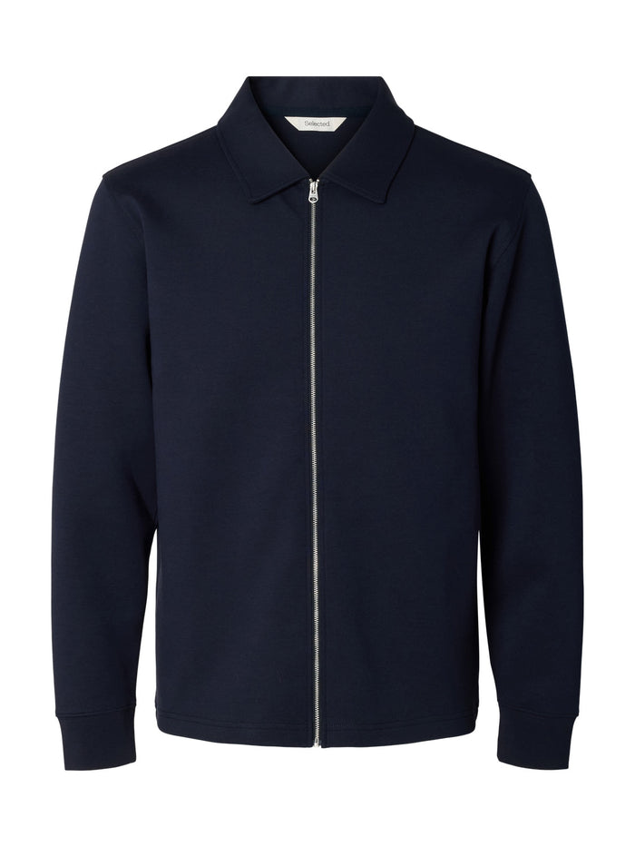 Dark Blue Zip-Up Sweat Jacket