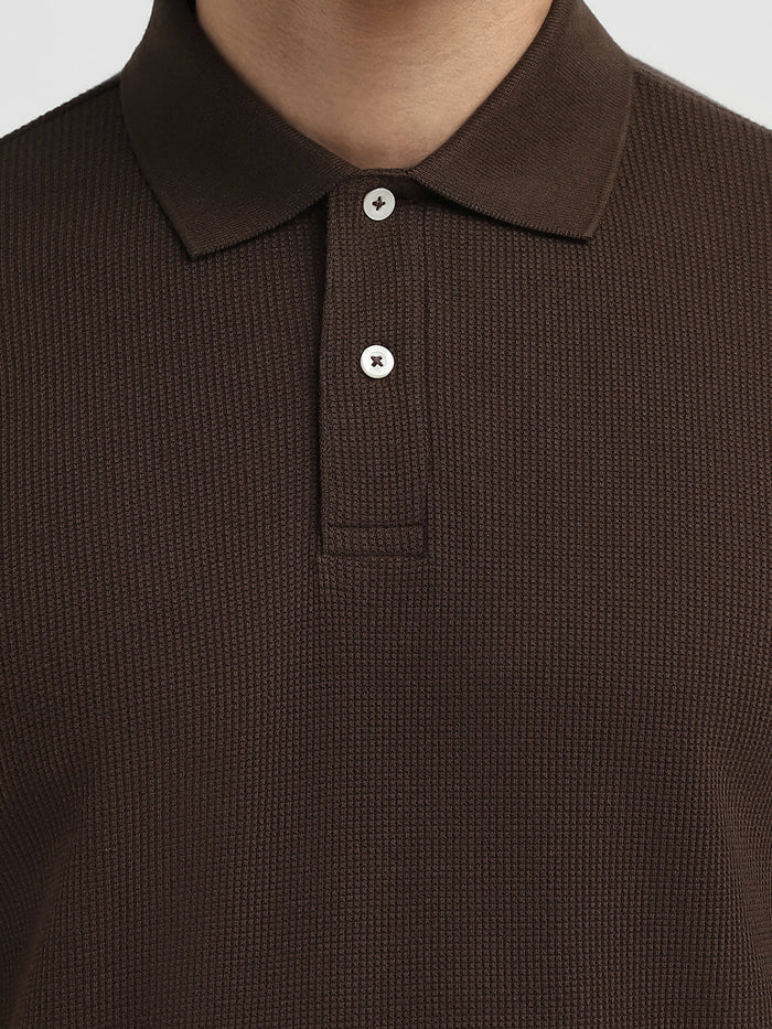 Dark Brown Regular Fit Polo