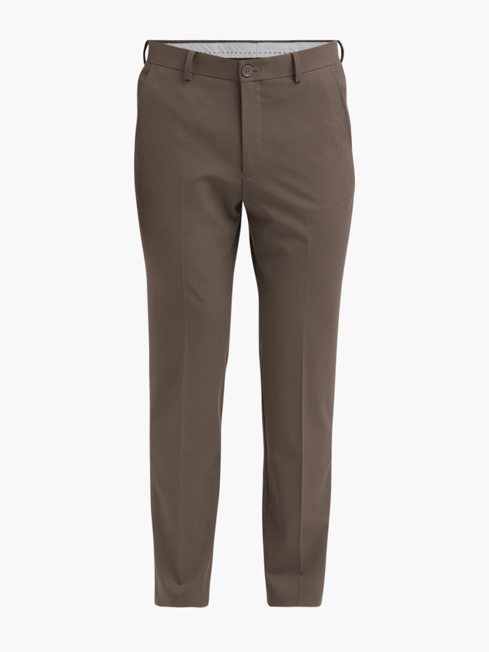Dark Brown Slim Fit Formal Trousers