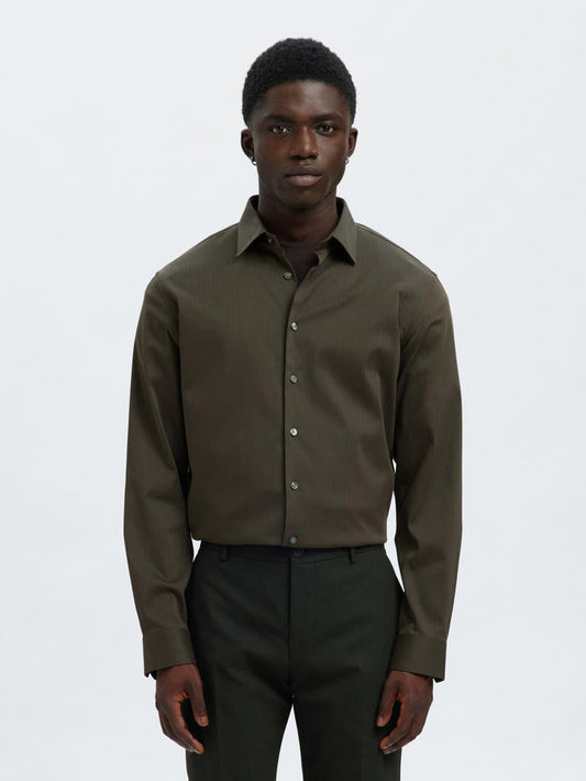 Dark Green Slim Fit Shirt