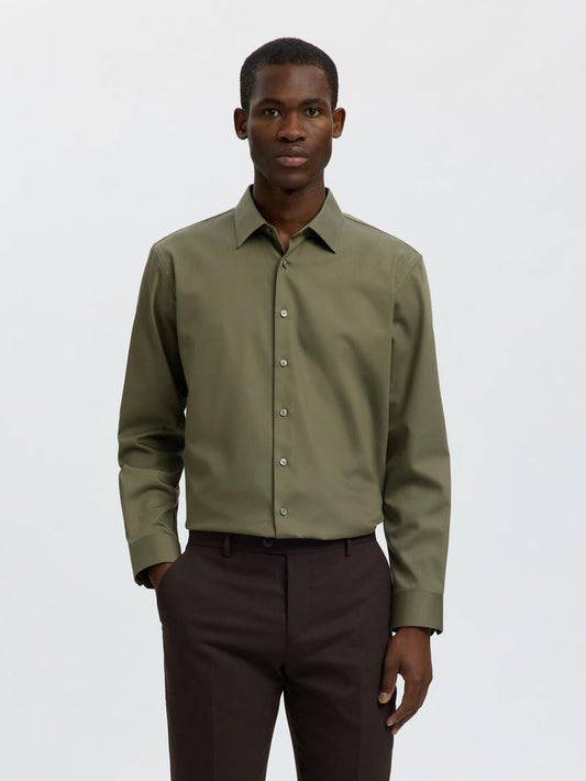 Dark Green Slim Fit Shirt