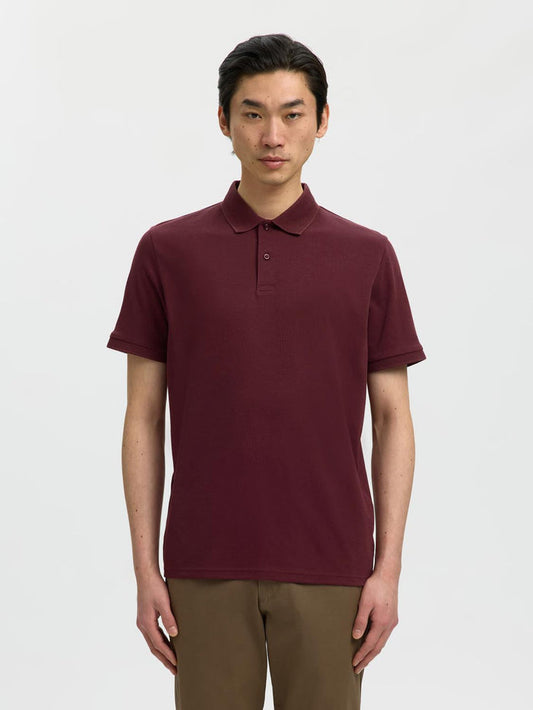 Dark Red Knitted Polo