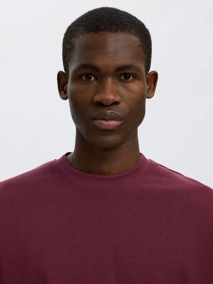 Dark Red Loose Fit T-shirt