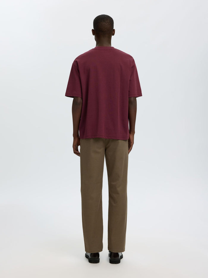 Dark Red Loose Fit T-shirt