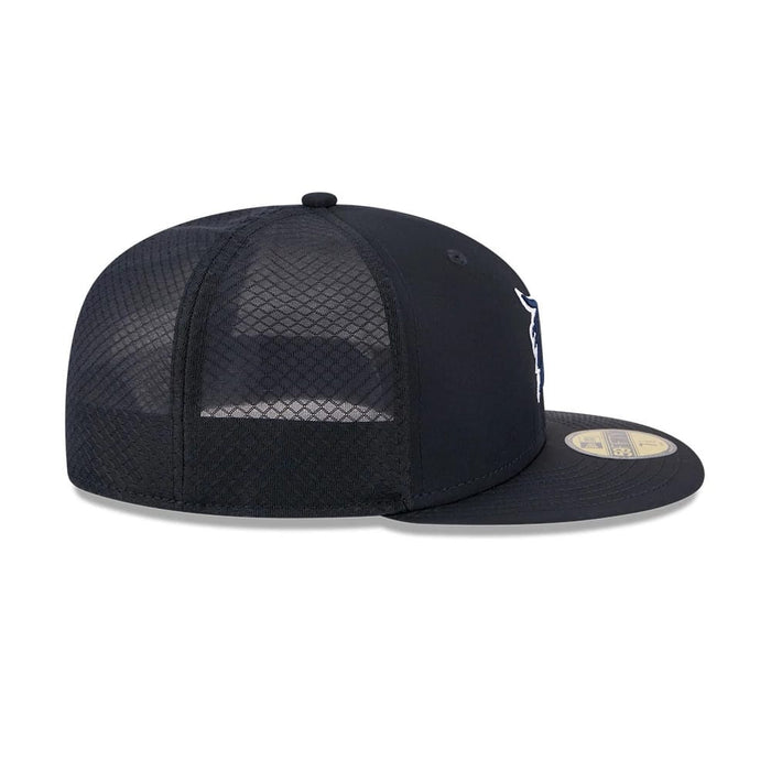 Pictured is this MLB Batting Practice 2026 Detroit Tigers 59FIFTY Fitted cap in navy. 6