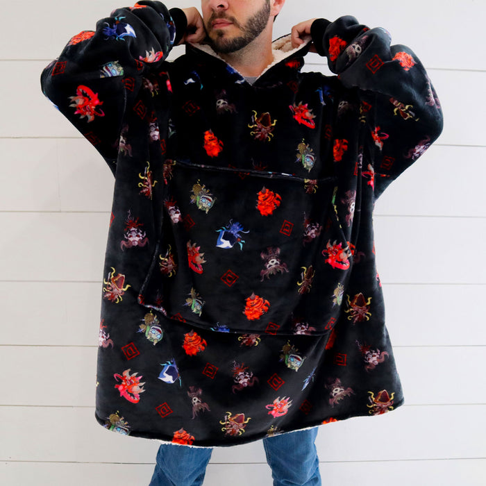Diablo Cute But Deadly Wearable Blanket - Front Model View