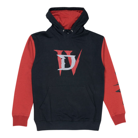 Diablo IV Black Colorblock Logo Hoodie - Front View