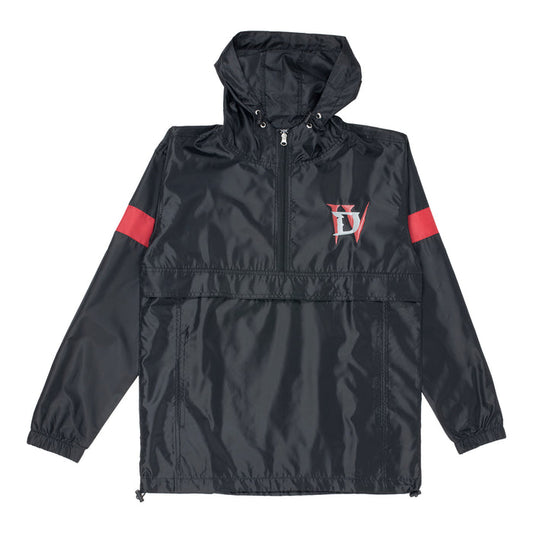 Diablo IV Black Logo Half-Zip Hoodie - Front View