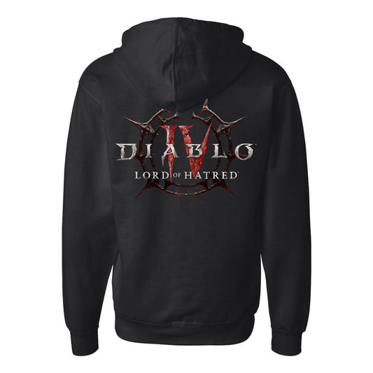 Diablo IV: Lord of Hatred Logo Black Zip-Up Hoodie - Back View
