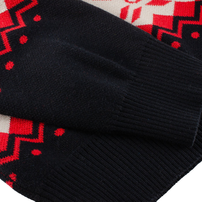 Diablo Skull Holiday Sweater - Close Up Sleeve View