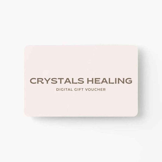 Digital gift voucher for Crystals Healing UK, delivered by email